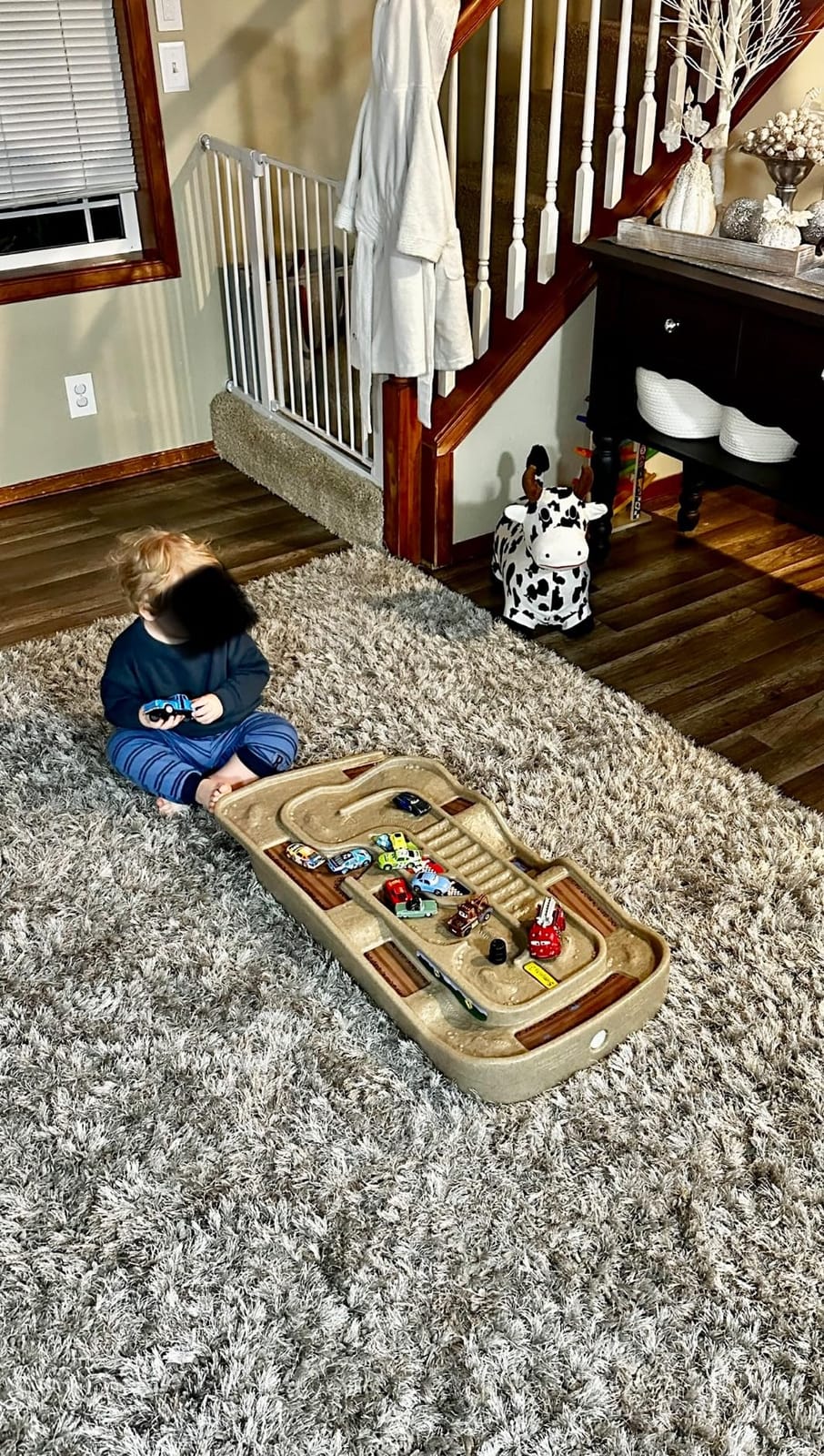 Simplay3 Portable Carry and Go Kids Race Track Toy Car Train Table, 2-Sided No Assembly for Children 3 4 5 6 7 Years Old Boys Girls, Made in USA customer photo 2