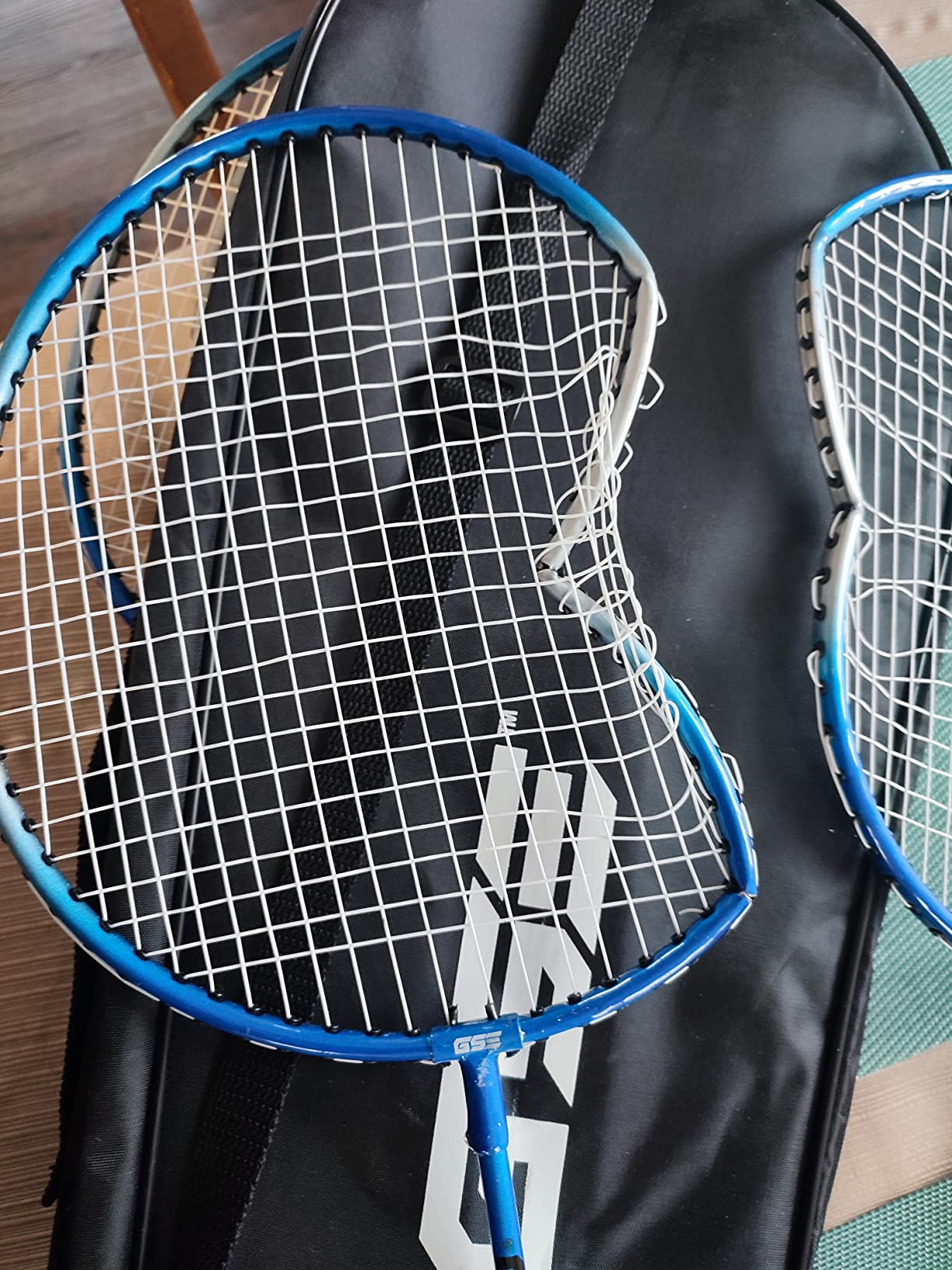 GSE Badminton Complete Set with Net, 4 Rackets 3 Shuttlecocks & Carry Bag | Easy Assembly Net Set, 2' H x 20' L Nylon Net, Stable Stakes, Outdoor Yard Lawn Game Set for Backyard, Park, Beach and Lawn customer photo 2
