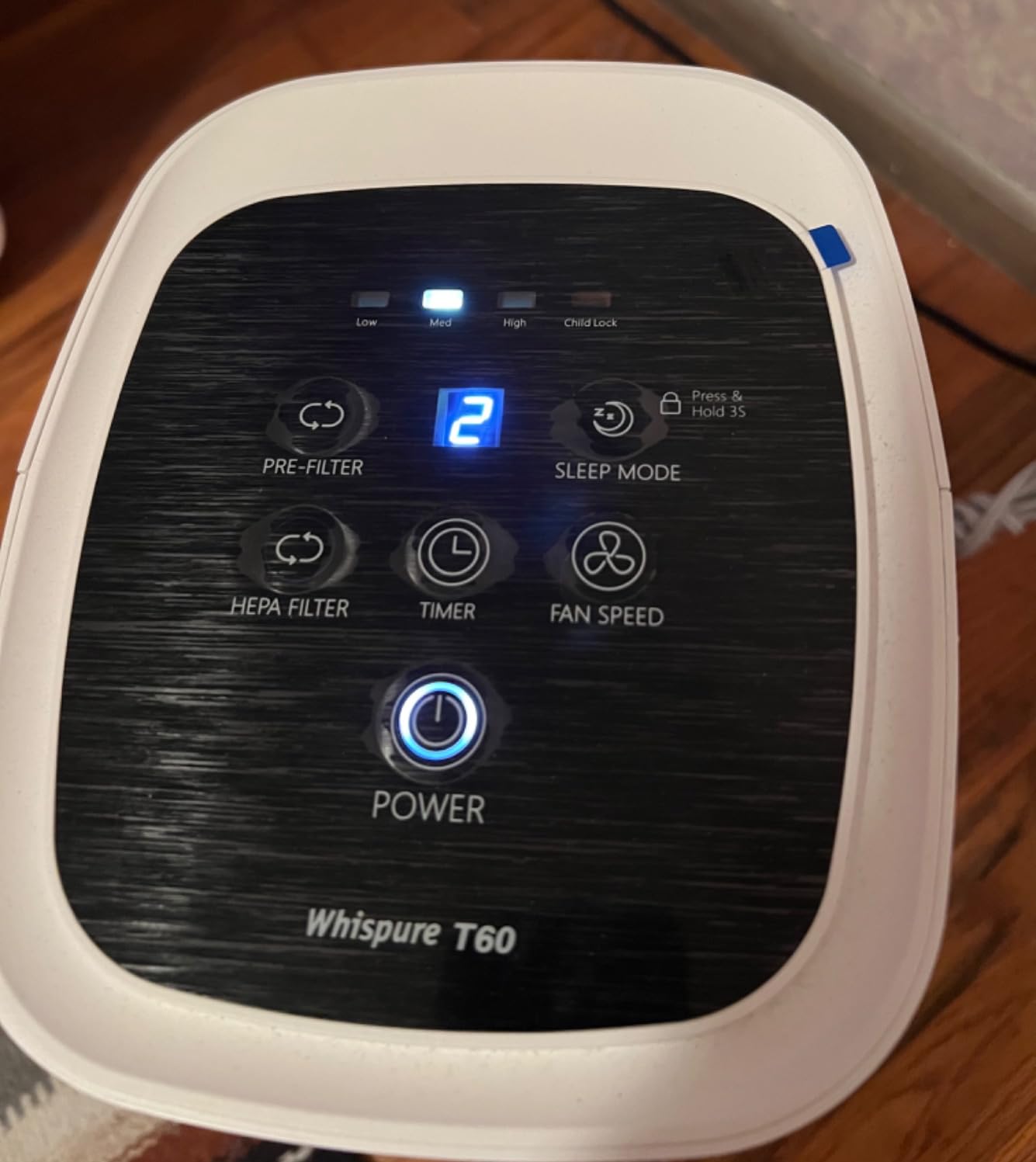 Whirlpool, WPT60B Whispure True Hepa Air Purifier, Activated Carbon Advanced Anti-Bacteria, Ideal for Allergies, Odors, Pet Dander, Mold, Smoke, Wildfire, and Germs, Medium, Black customer photo 1