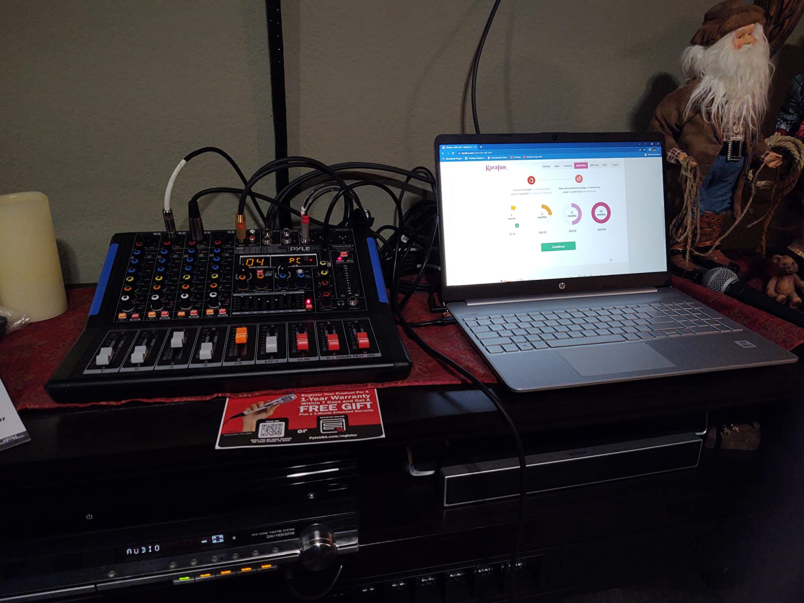 Pyle 6-Channel Console Style Audio Mixer with Bluetooth - DJ Sound Controller, 4 XLR / Combo Inputs, Sub Out, +48V Phantom, USB-A In, 16 DSP Effects, MP3 Player, 7-Band EQ - PMXU67BT customer photo 1