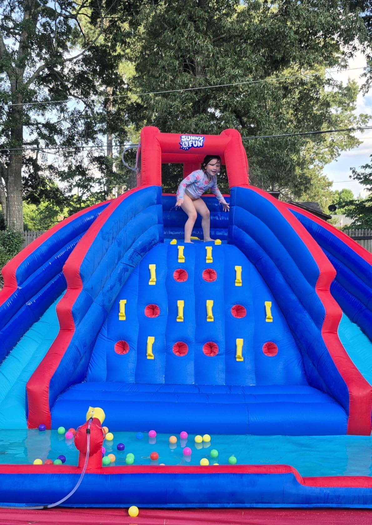 SUNNY & FUN Ultra Climber Inflatable Water Slide Park with Two Slides customer photo 1