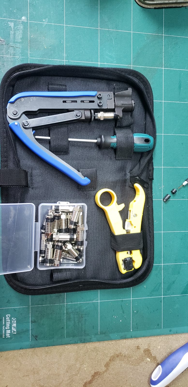 KOTTO Coax Cable Crimper Kit-Adjustable Compression Tool for RG6,RG59,RG11 customer photo 2