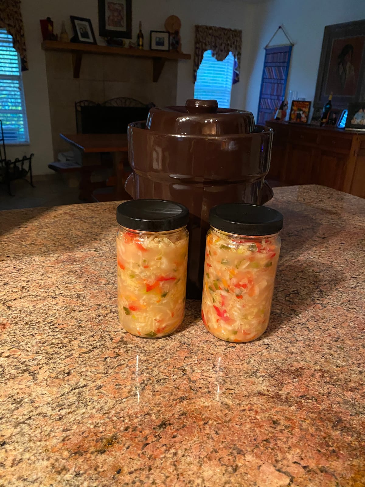 SEEUTEK Fermentation Crock Jar 1.3 Gallon for Sauerkraut Pickling Kimchi customer photo 2