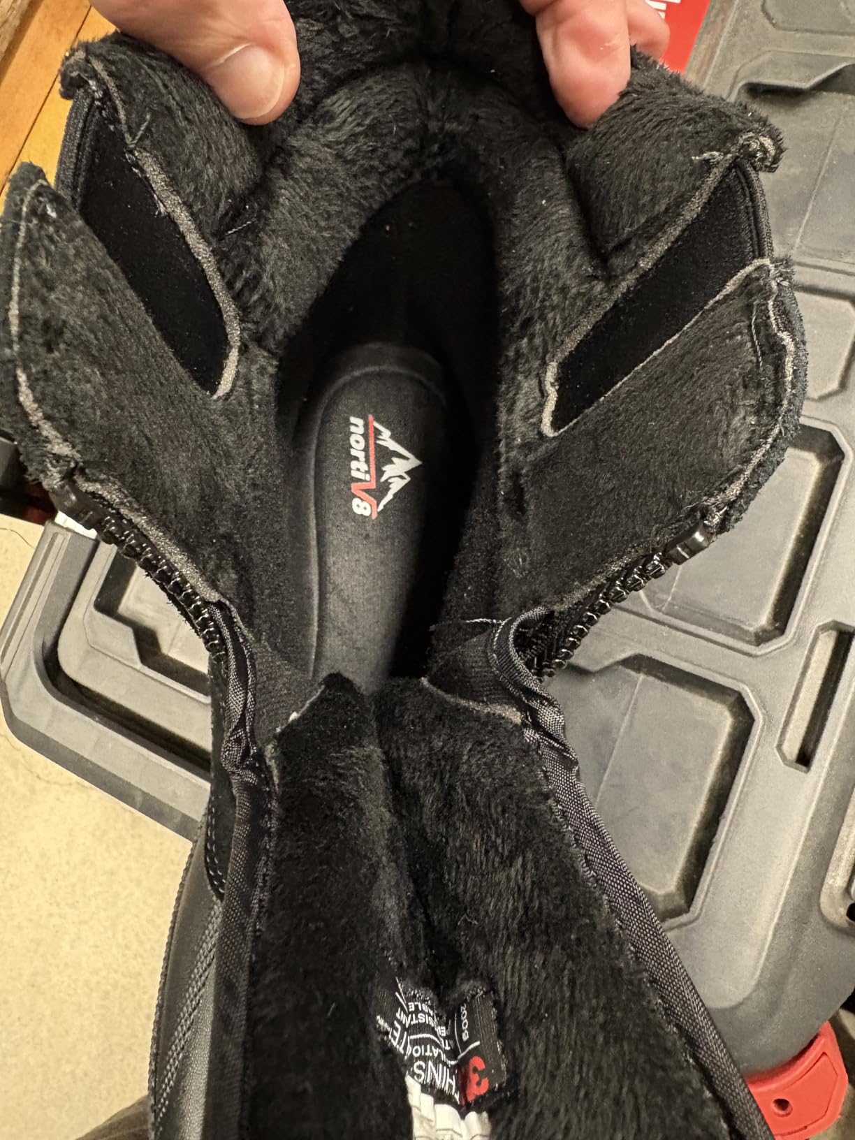 NORTIV 8 Men's Zip Winter Snow Boots Slip on customer photo 2