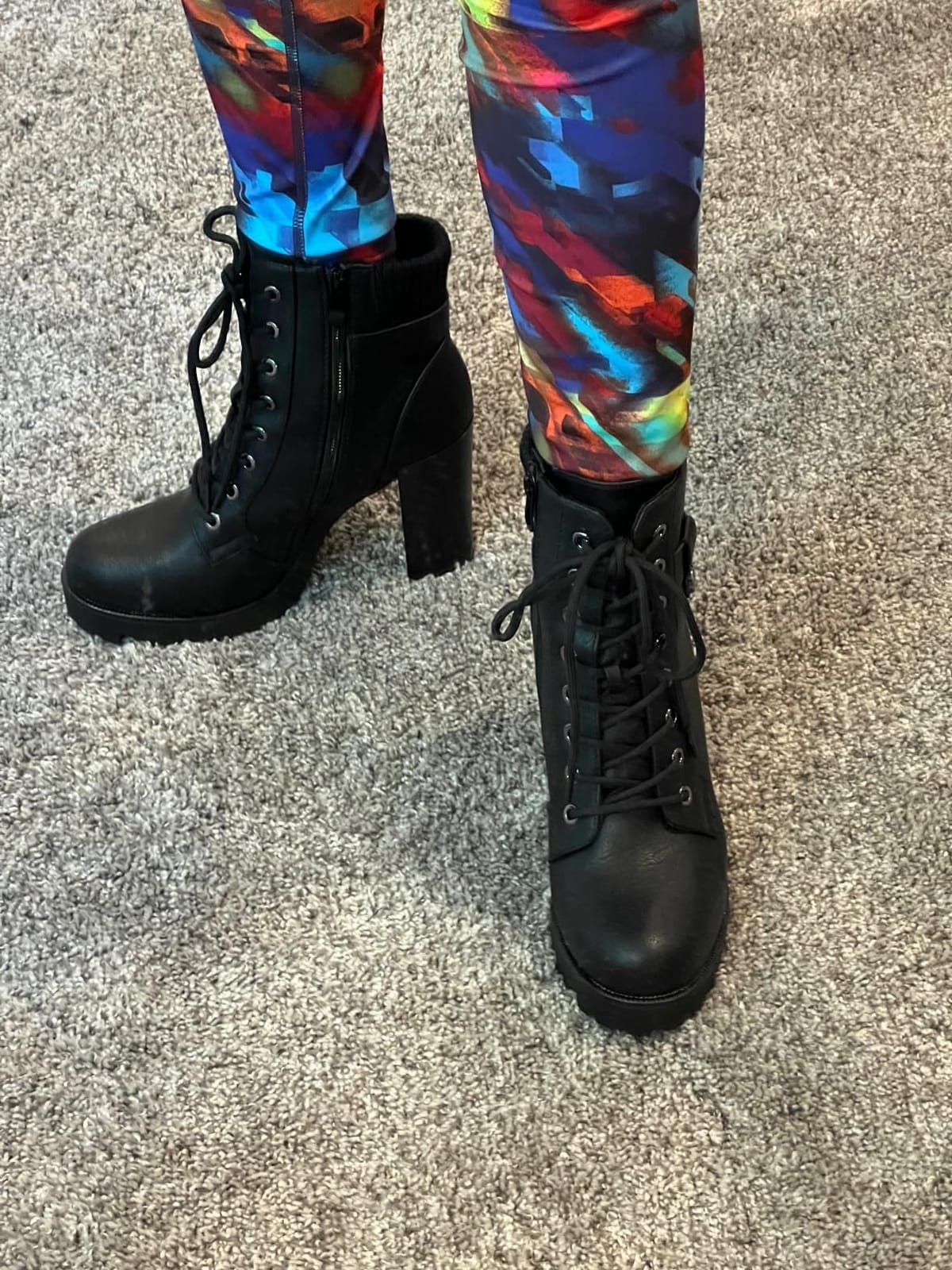 DREAM PAIRS Women's Lace up Combat Ankle Booties Shoes customer photo 2