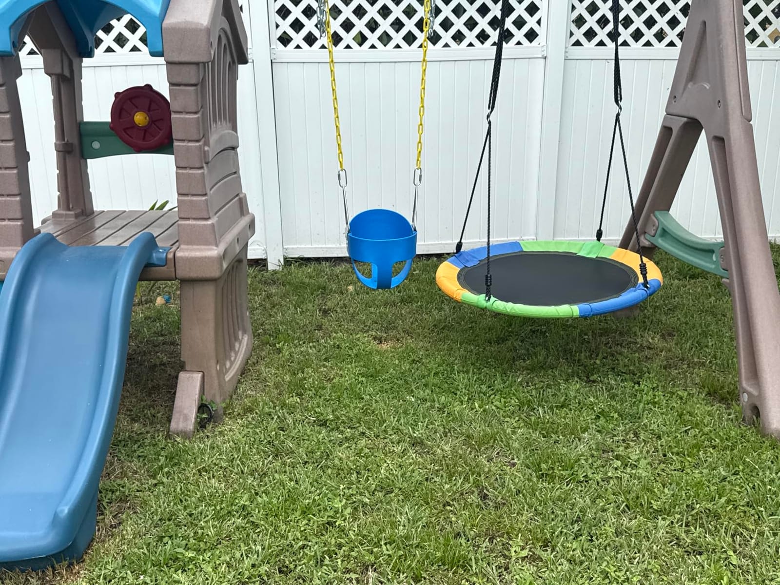 Juegoal 40 Inch Saucer Tree Swing, Large Rope Swing with Children Swing Platform Bonus Carabiner for Hanging Rope Outdoor customer photo 2