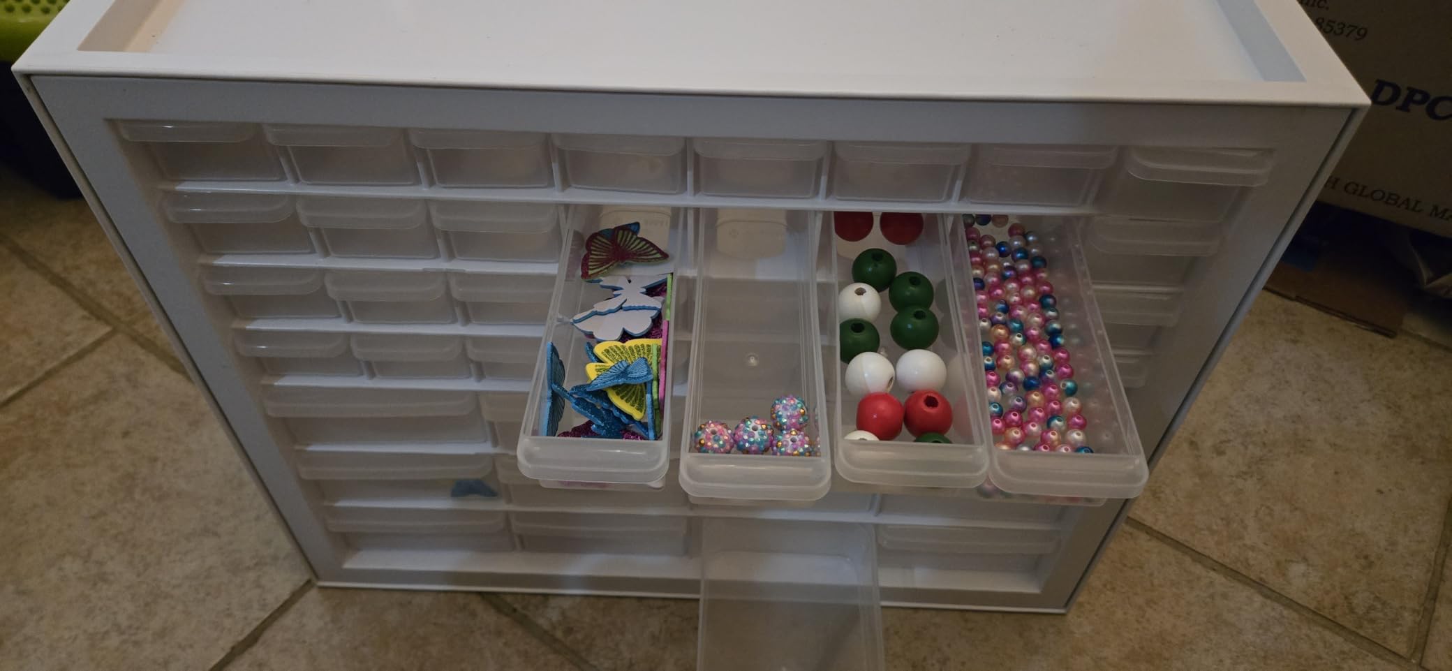IRIS USA 44-Drawer Small Parts Storage Cabinet, Crafts, Made in USA, White customer photo 2