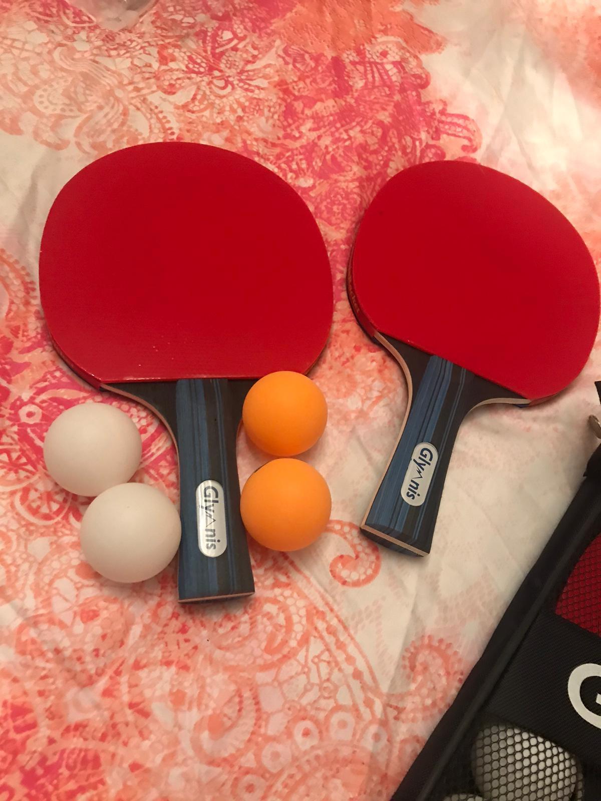 Glymnis Ping Pong Paddles Set of 4/2, Table Tennis Rackets Set and Balls customer photo 1