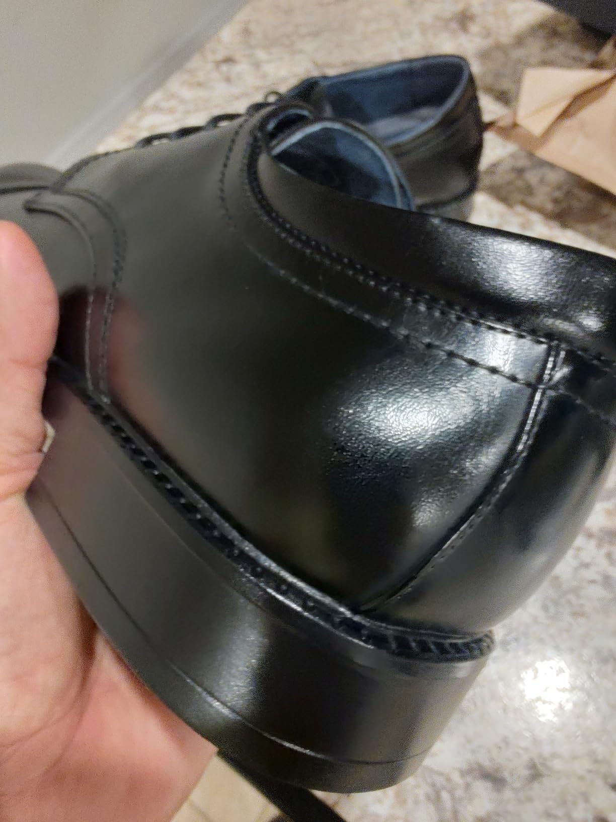 Bruno Marc Men's Dress Oxford Classic Cap Toe Shoes | Classic Cap Toe Oxfords, Lace-Up, for Weddings, Office, Daily Commutes, Nights Out, All-Day Comfort customer photo 1
