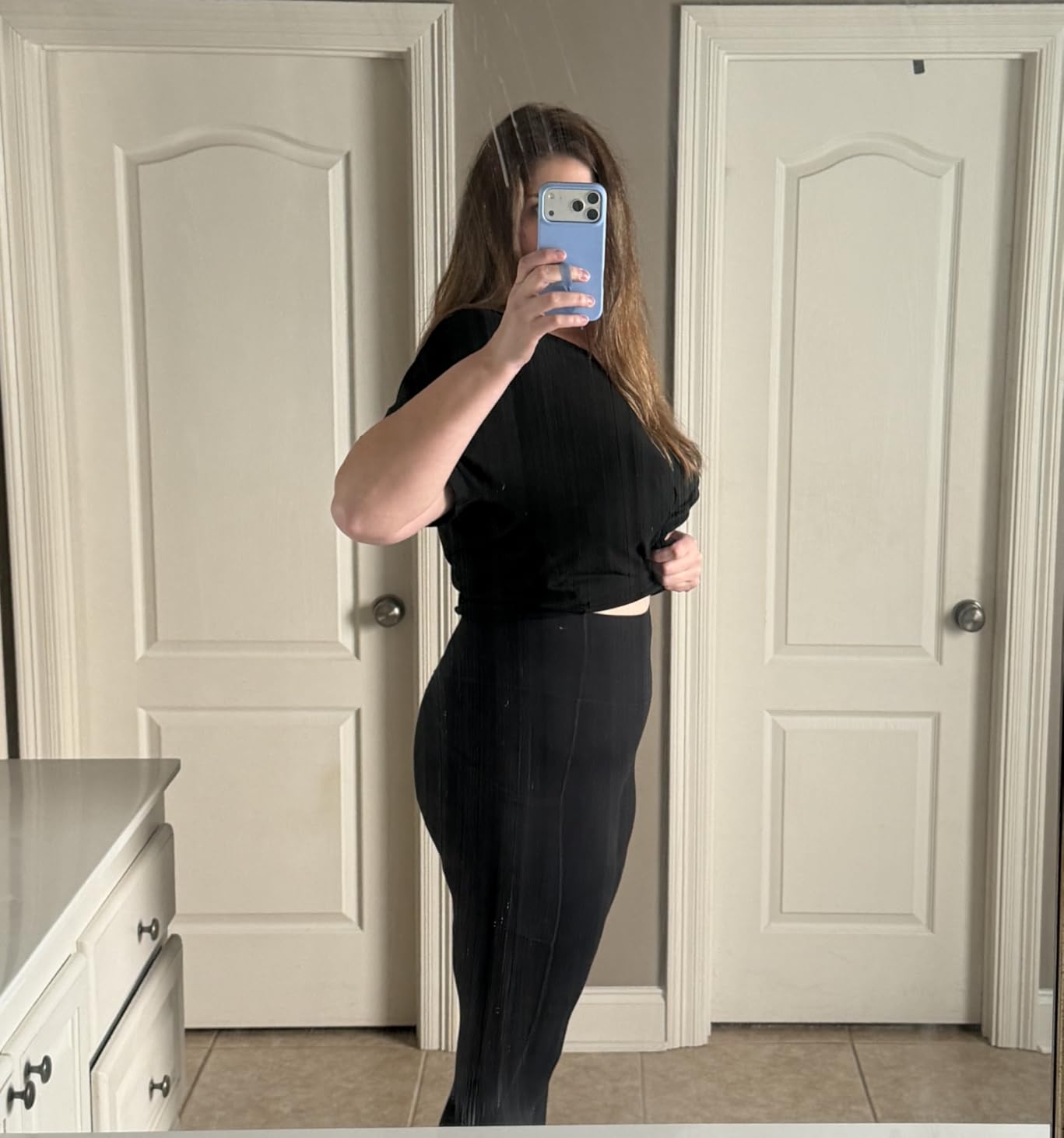 THE GYM PEOPLE Women's Thick High Waist Yoga Pants Workout Leggings customer photo 1