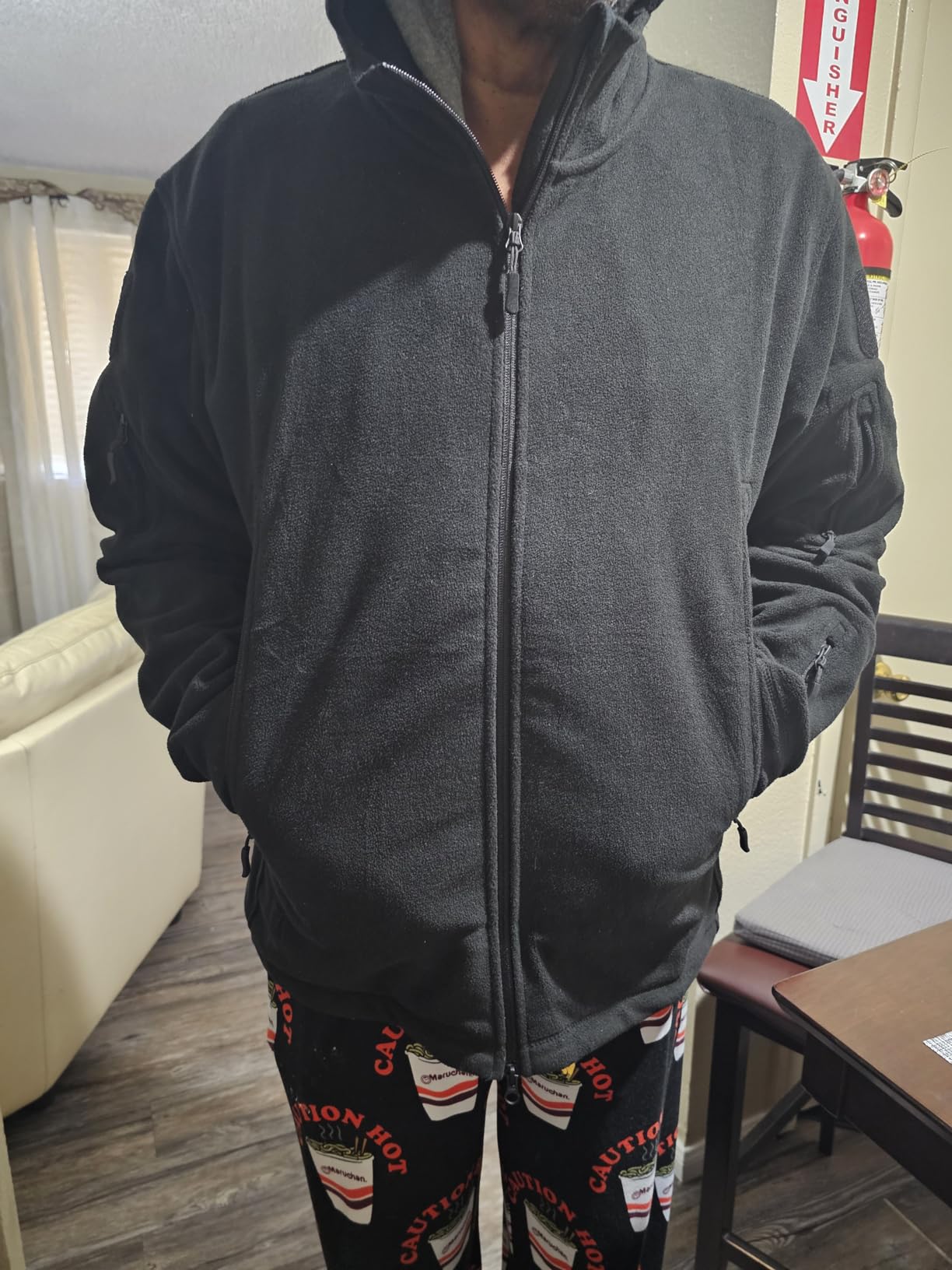 CRYSULLY Men's Fleece Jacket Warm Winter Tactical Full Zip Hooded Coats customer photo 2