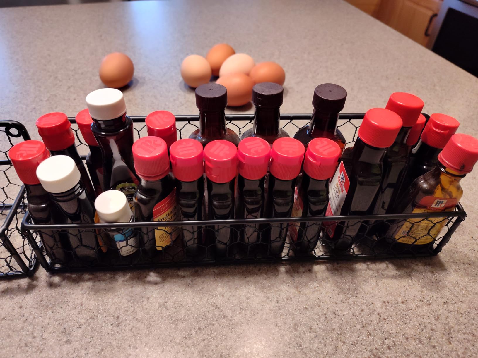 MyGift 12 Inch Black Wire Wall Spice Rack Set of 2 Seasoning Shelf customer photo 1