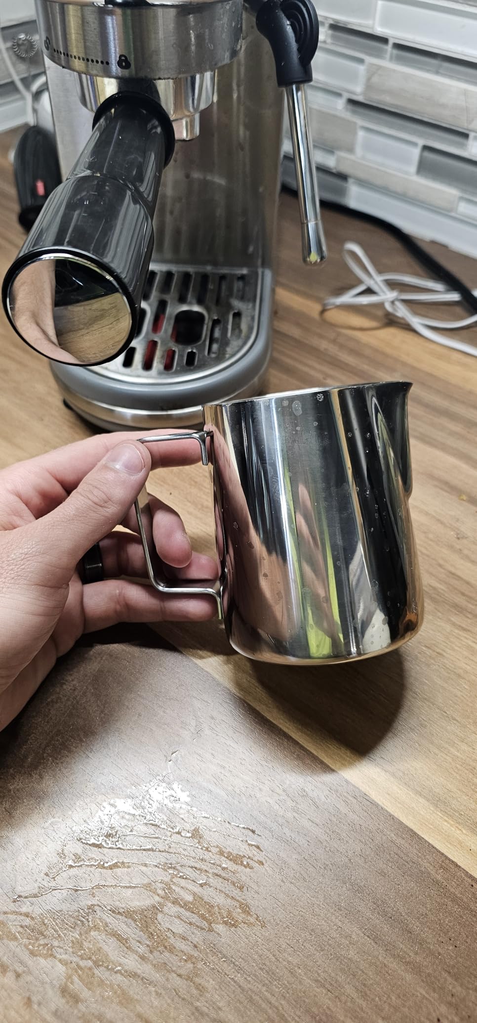 Milk Frothing Pitcher, 8.5oz/12oz/20oz/32oz/50oz/66oz Milk Frother Cup Stainless Steel, Espresso Accessories, Milk Steaming Pitchers Coffee Cappuccino Latte Art Barista Milk Jug Cup with Art Pen,12oz customer photo 2