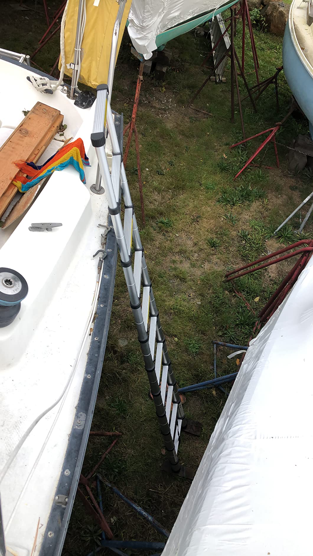 Telescoping Ladder 16 FT, Aluminum Extension Ladder with Non-Slip Feet customer photo 2