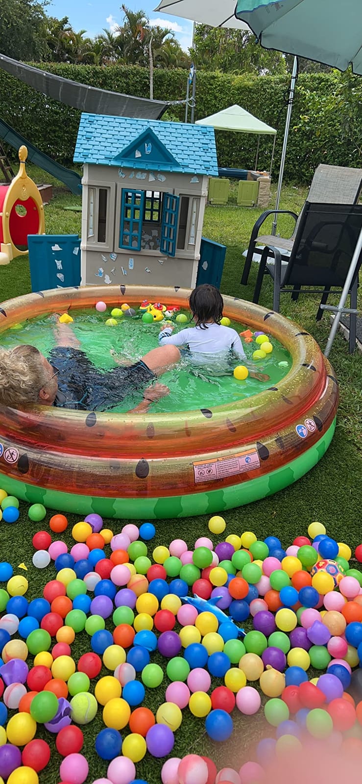 Intex 66-Inch Round Inflatable Outdoor Kids Swimming and Wading Watermelon Pool for Ages 2 and Up customer photo 2