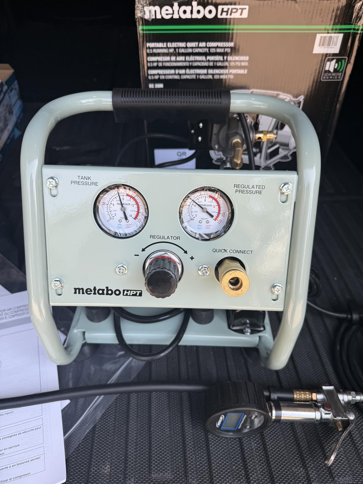 Metabo HPT Quiet Air Compressor, Portable 1 Gallon Oil-Free, EC28M customer photo 1