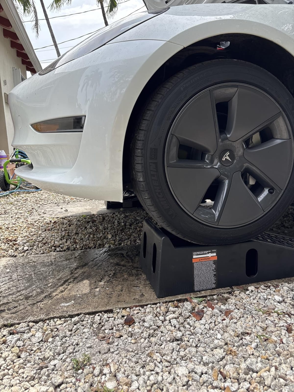 Ironton Poly Car Ramp Set, 12,000-Lb. GVW, 35.5in.L x 12in.W, 2-Pc. | High-impact construction, 6, 000-lb. capacity per ramp, Non-skid tread, Rubber feet, Fits cars/SUVs/trucks/vans customer photo 2