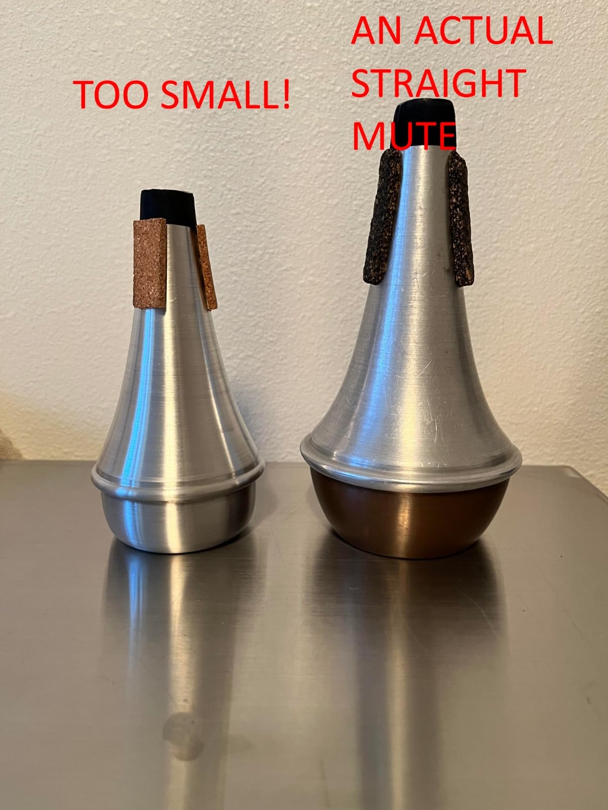 Trumpet Straight Mute,HoFire Lightweight Aluminum Practice Trumpet Mute Silencer customer photo 2