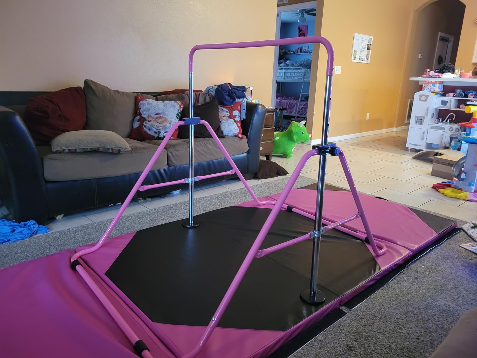 Tepemccu Gymnastics Bars, Adjustable Gymnastic Horizontal Bars for Kids customer photo 1
