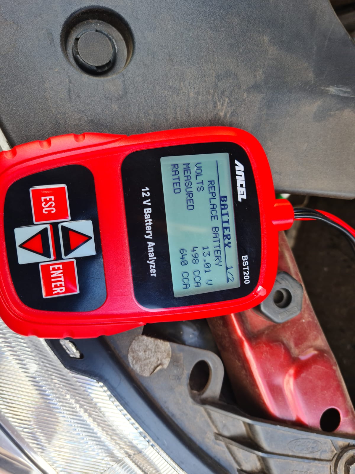 ANCEL BST200 Car Battery Tester 12V Battery Load Tester, 100-1100 CCA Automotive Digital Analyzer Tool with Upgraded Reinforced Clamps for Car Truck SUV Motorcycle Boat Marine Vehicles customer photo 1