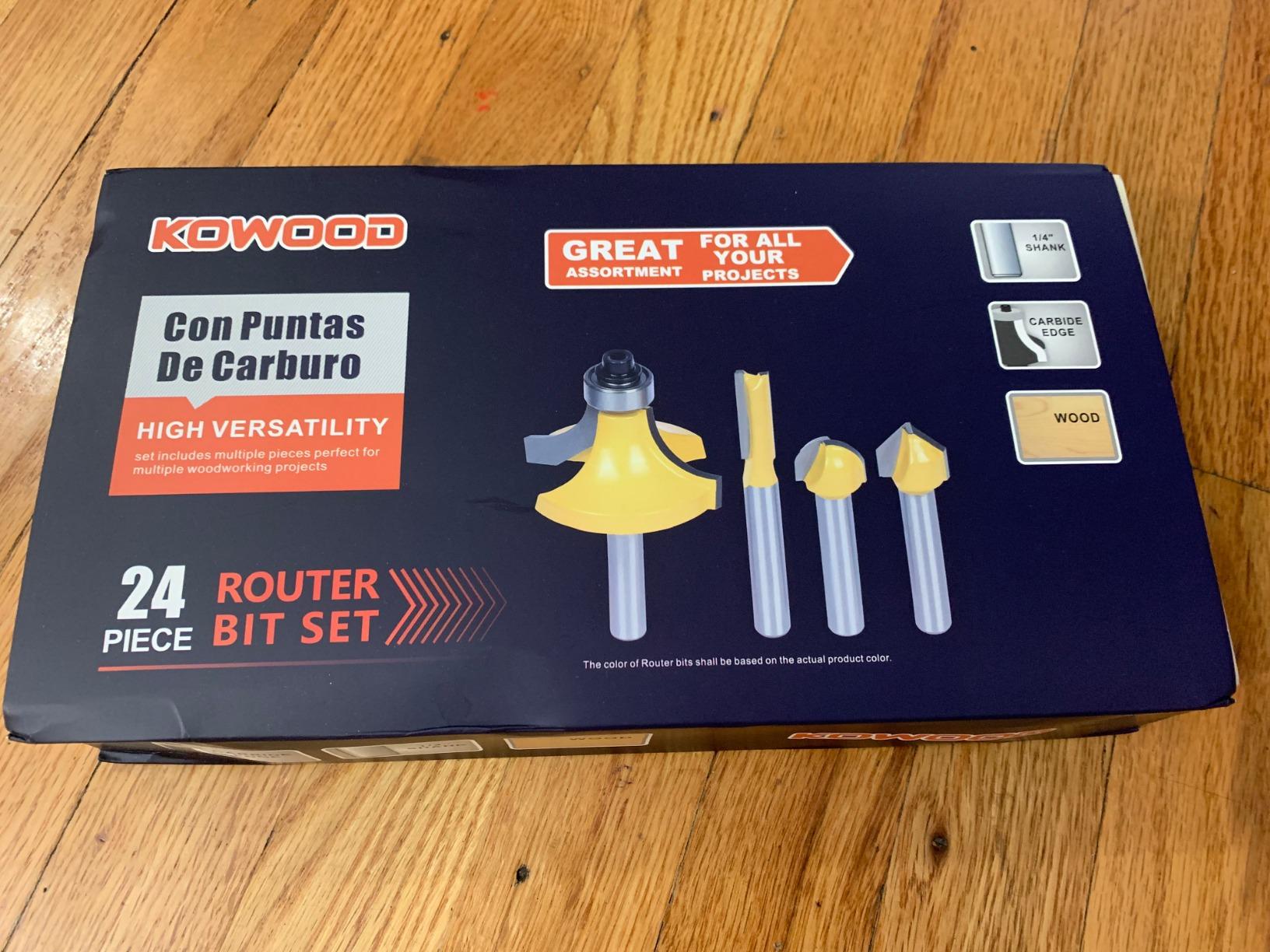 Router Bits Sets of 24A Pieces 1/4 Inch Shank Router Bit Set T Shape - for Commercial Users and Beginners… customer photo 1