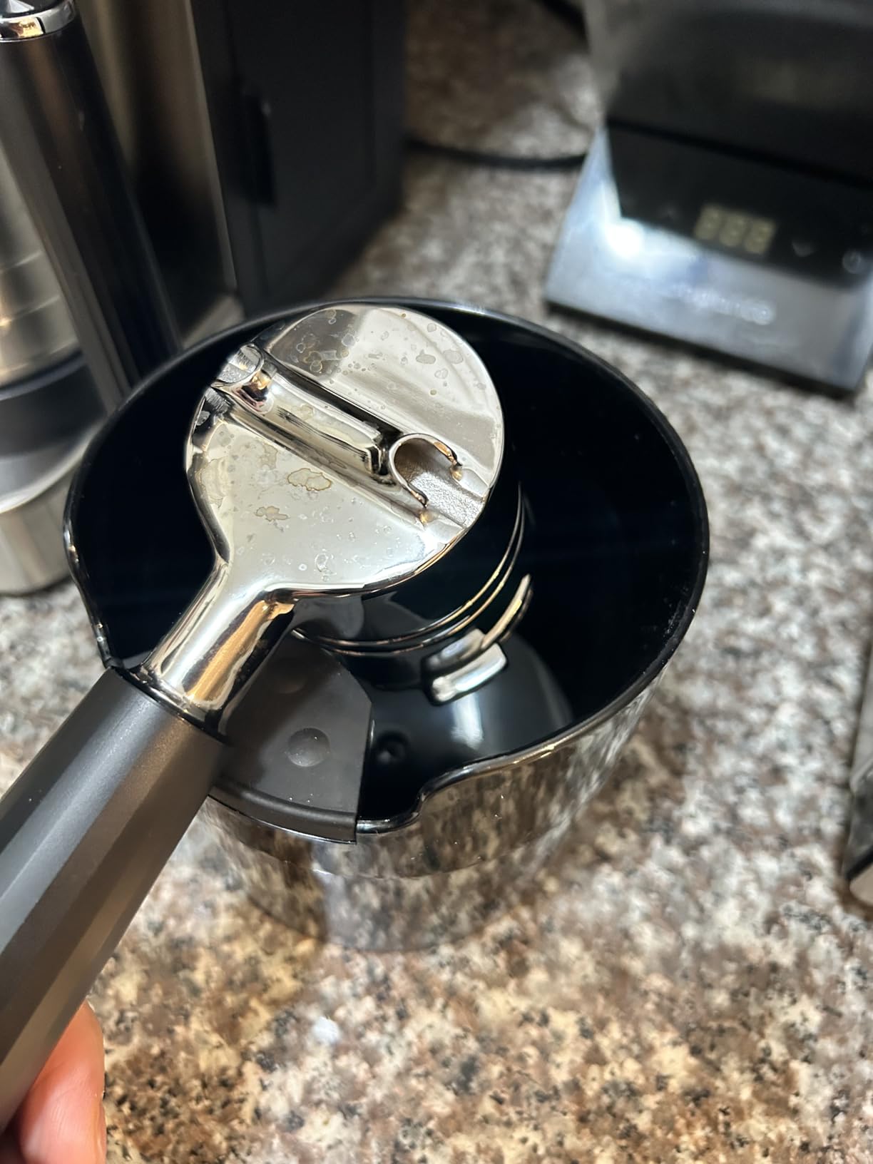 Knock Box for Coffee Grounds - Innovative Barista Accessory with Improved Handling - Coffee Knock Box for Espresso Machine, Black customer photo 1