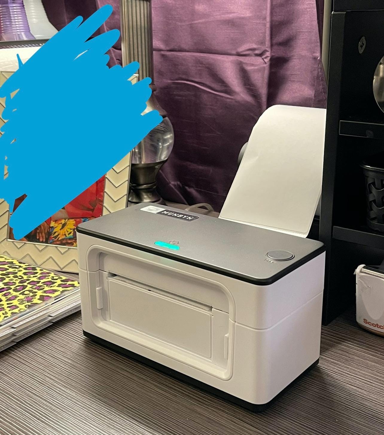 MUNBYN RealWriter 941 Bluetooth USB 4x6 Shipping Thermal Label Printer | USB & Bluetooth, Compatible with macOS & Windows, Supports Amazon Shopify USPS, Small Business & Home Use White customer photo 2