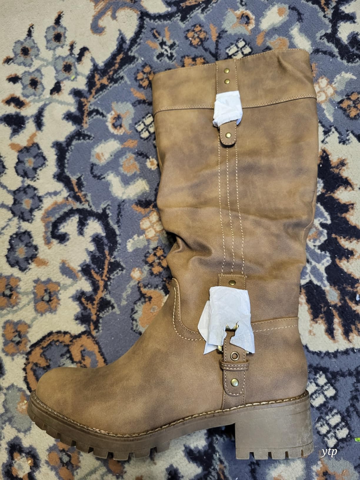 GLOBALWIN Women's Chunky Low Heels Boots Knee High Boots For Women customer photo 2