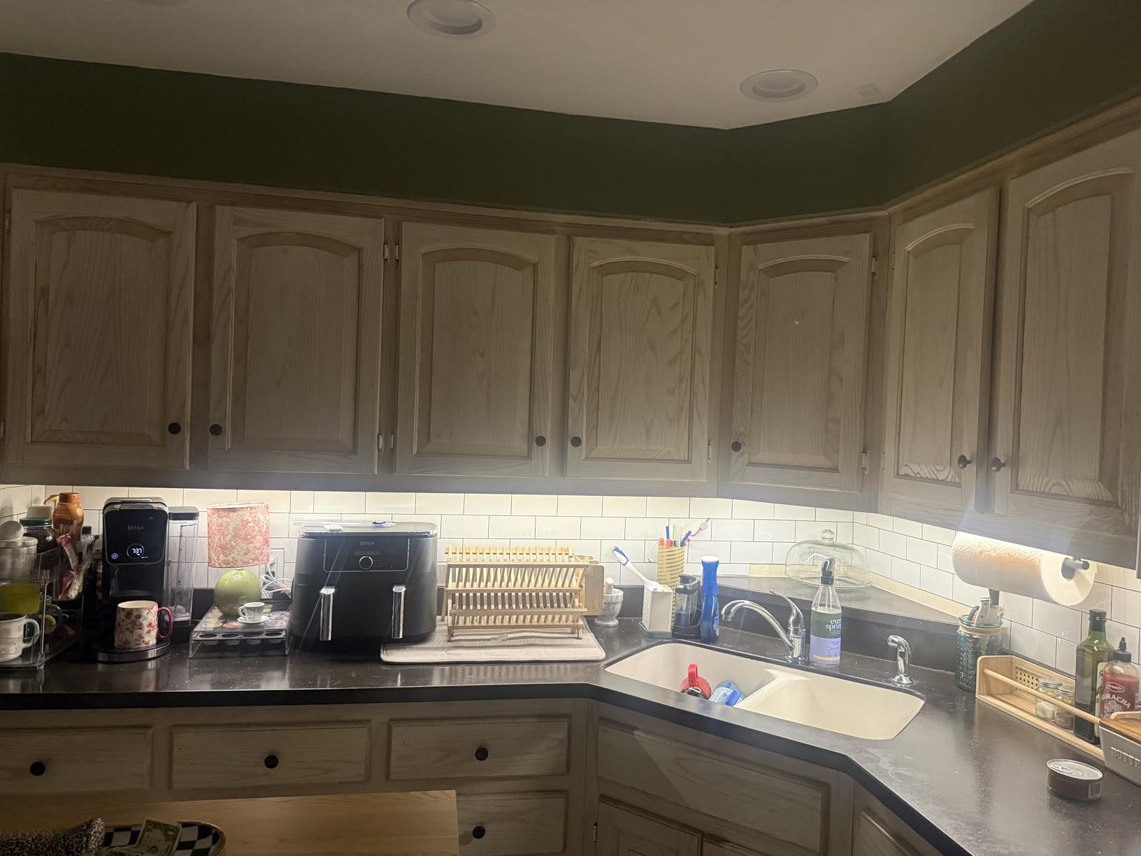 WOBANE Under Cabinet LED Lighting Kit,Dimmable Strip Lights with RF Remote | 6PCS 20inch, 24W Adapter, Hidden 2700K Warm White Set, 1500lm, Timing, Bright, Kitchen, Counter, Shelf, Showcase customer photo 1