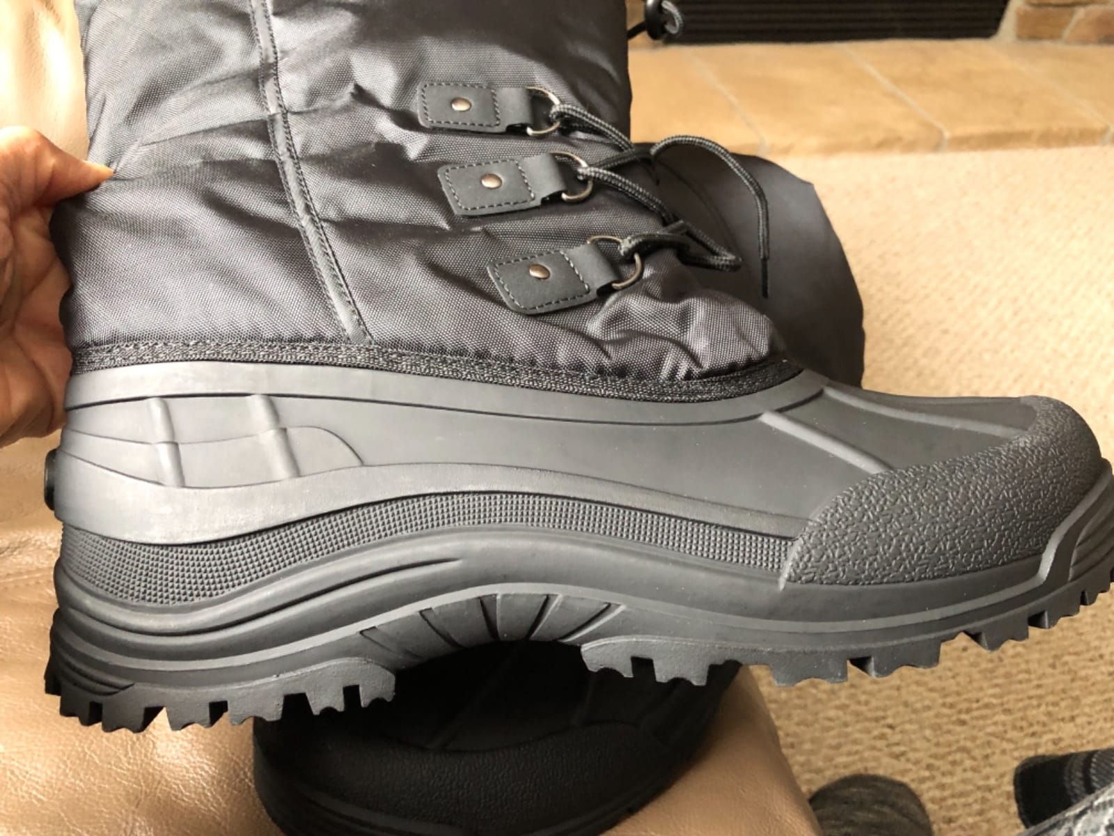 NORTIV 8 Men's Waterproof Winter Snow Boots Insulated | Fur Liner Lightweight Outdoor Tall Boots QUEBEC-M customer photo 1