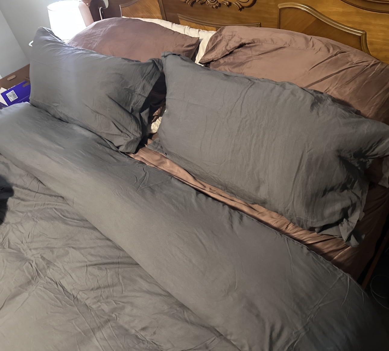 ACCURATEX Duvet Insert Queen, 400GSM Down Alternative Comforter,90x90 customer photo 1