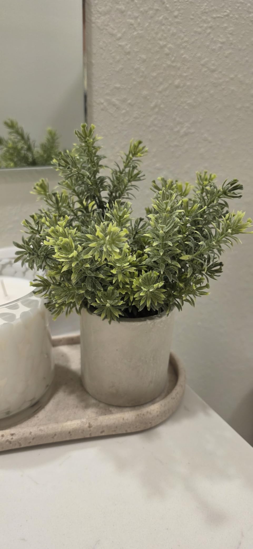 Der Rose 3 Pack Fake Plants Artificial Plants for Office Bathroom Decor customer photo 2