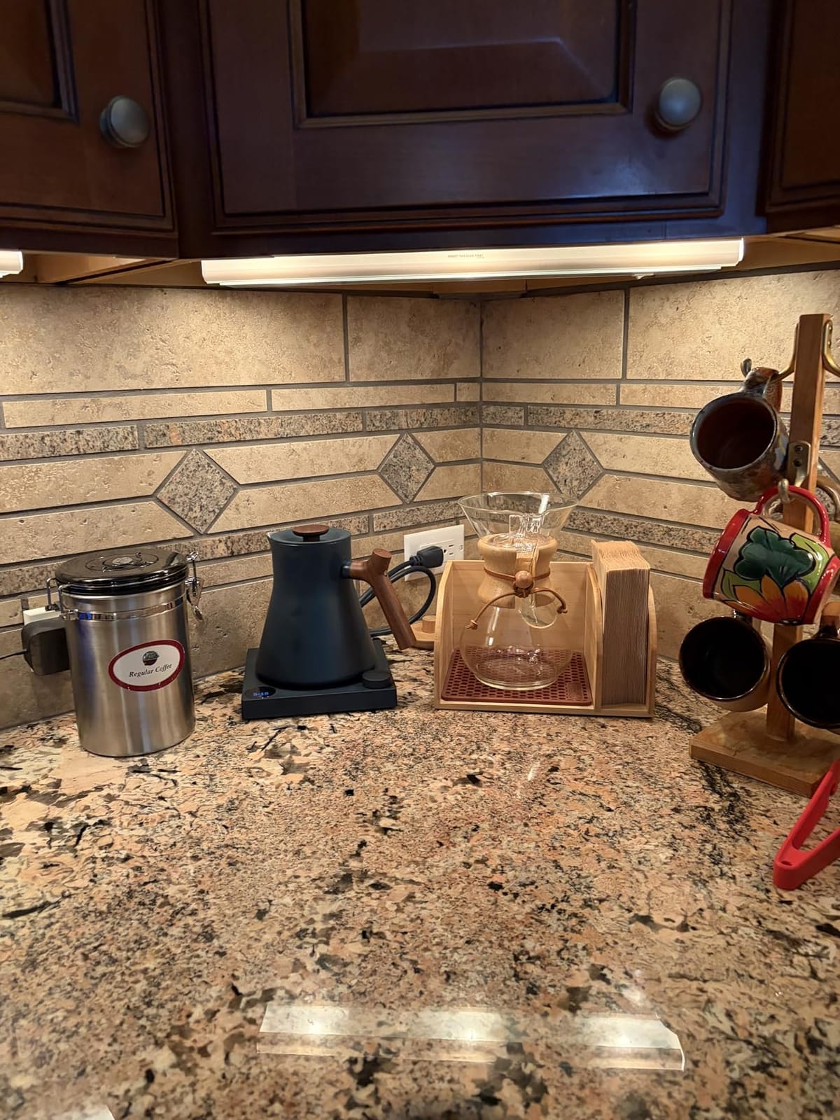 HEXNUB Pour Over Caddy for Chemex Bodum Cosori Coffee Makers Brown customer photo 1