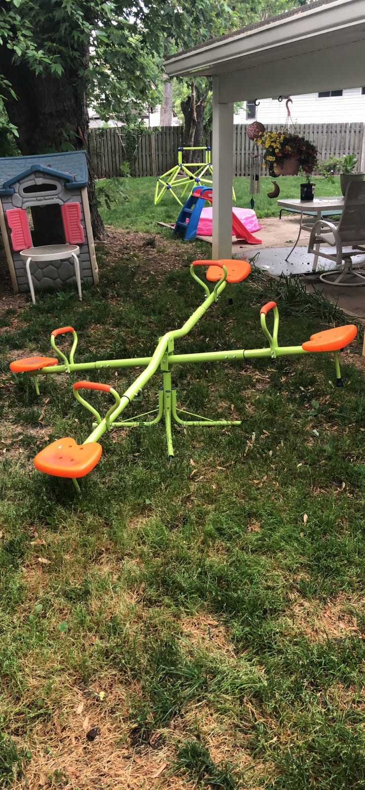 Nova Microdermabrasion Kids Seesaw Swivel Teeter Totter Home Playground Equipment, 360 Degrees Rotating Safe, Outdoor Fun for Kids, Toddlers, Boys, Children (4 Seats) customer photo 2
