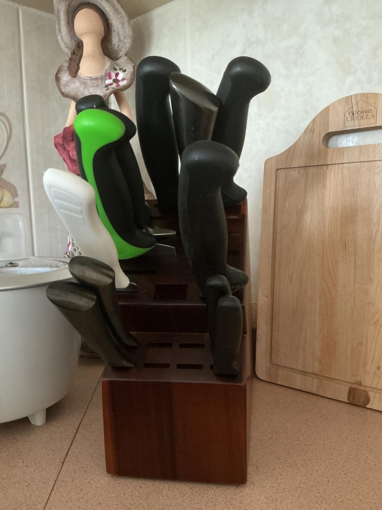 Cook N Home Acacia Wood 20-Slot Universal Knife Block without Knives customer photo 1