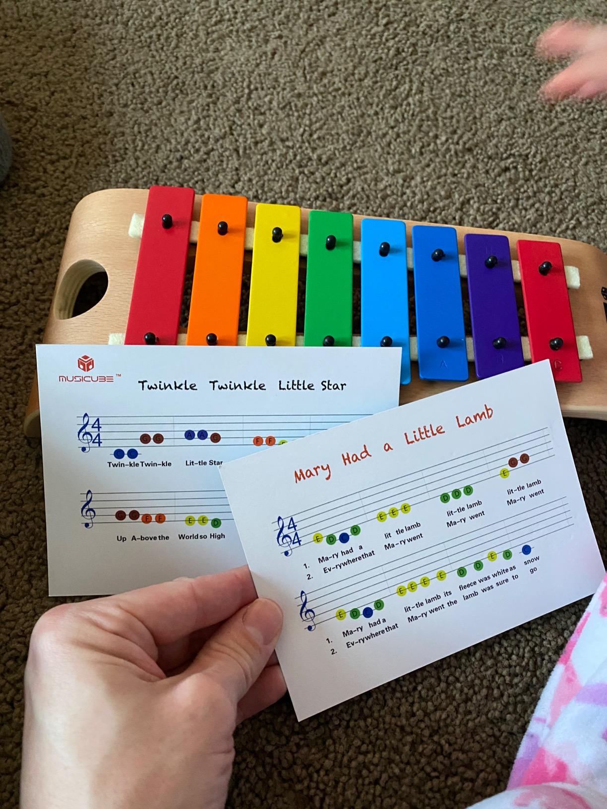 Xylophone for Kids Wood Xylophone with Mallets Orff Music Instrument for Educational& Preschool Learning Baby Percussion Kit with Professional Tuning for Toddlers Gift Choice for Children age customer photo 1