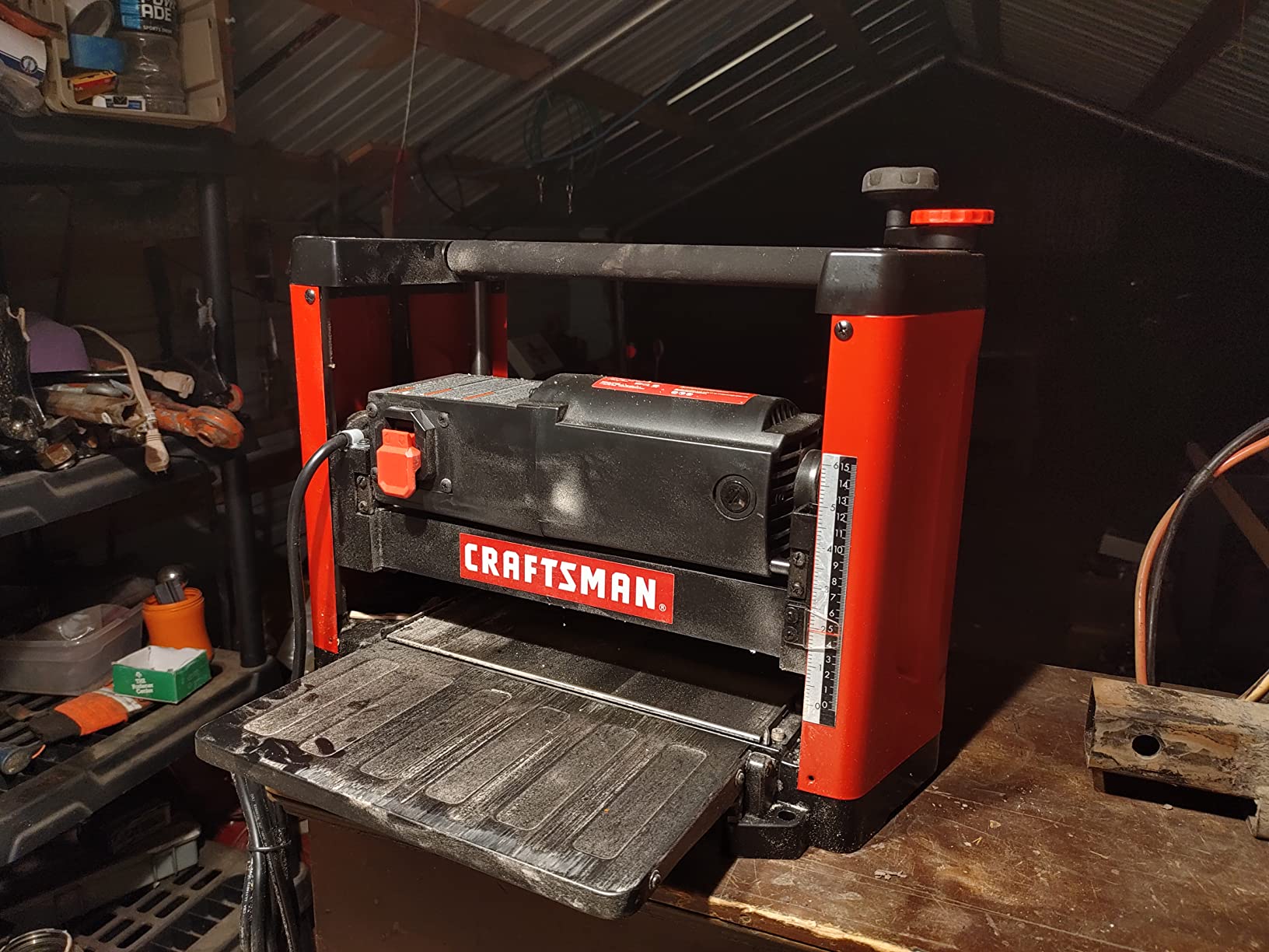 CRAFTSMAN Planer, 15 Amp, For Benchtops, Two Knife Solid Steel Cutter Head (CMEW320) customer photo 1