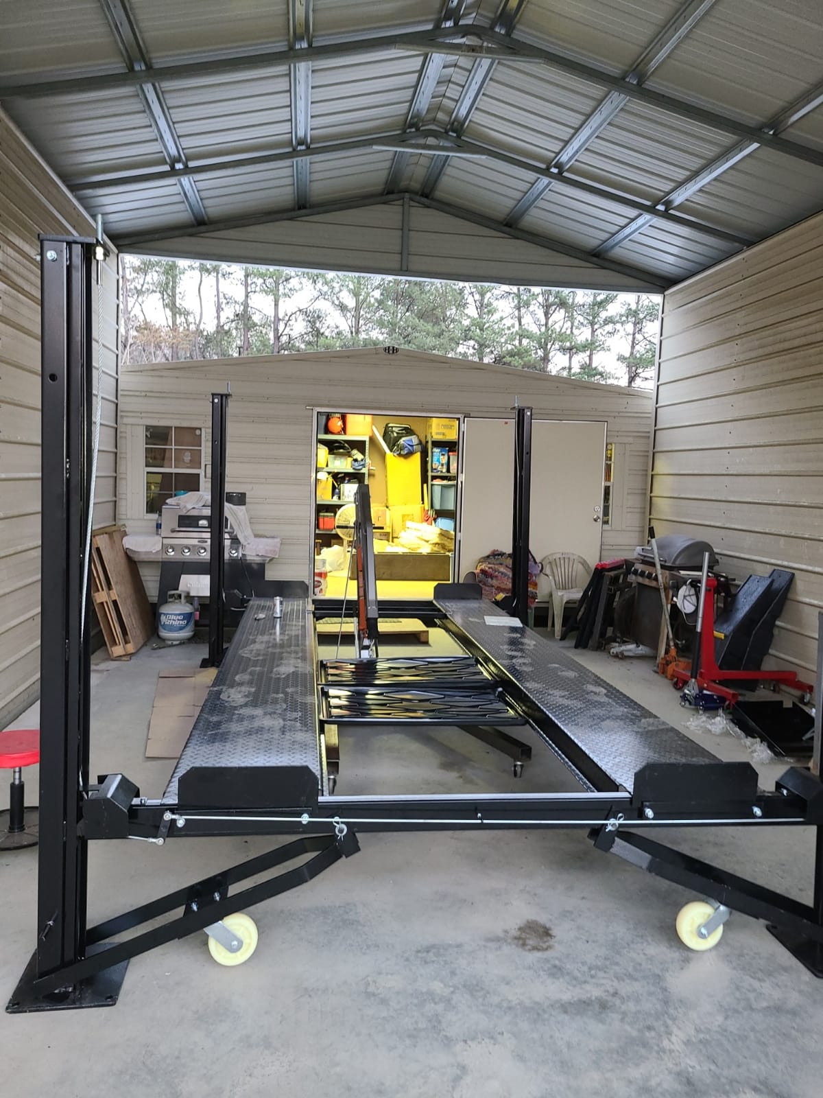 APlusLift HW-8S 8000LB 4-Post Storage Service Car Lift 3 Year Warranty customer photo 1