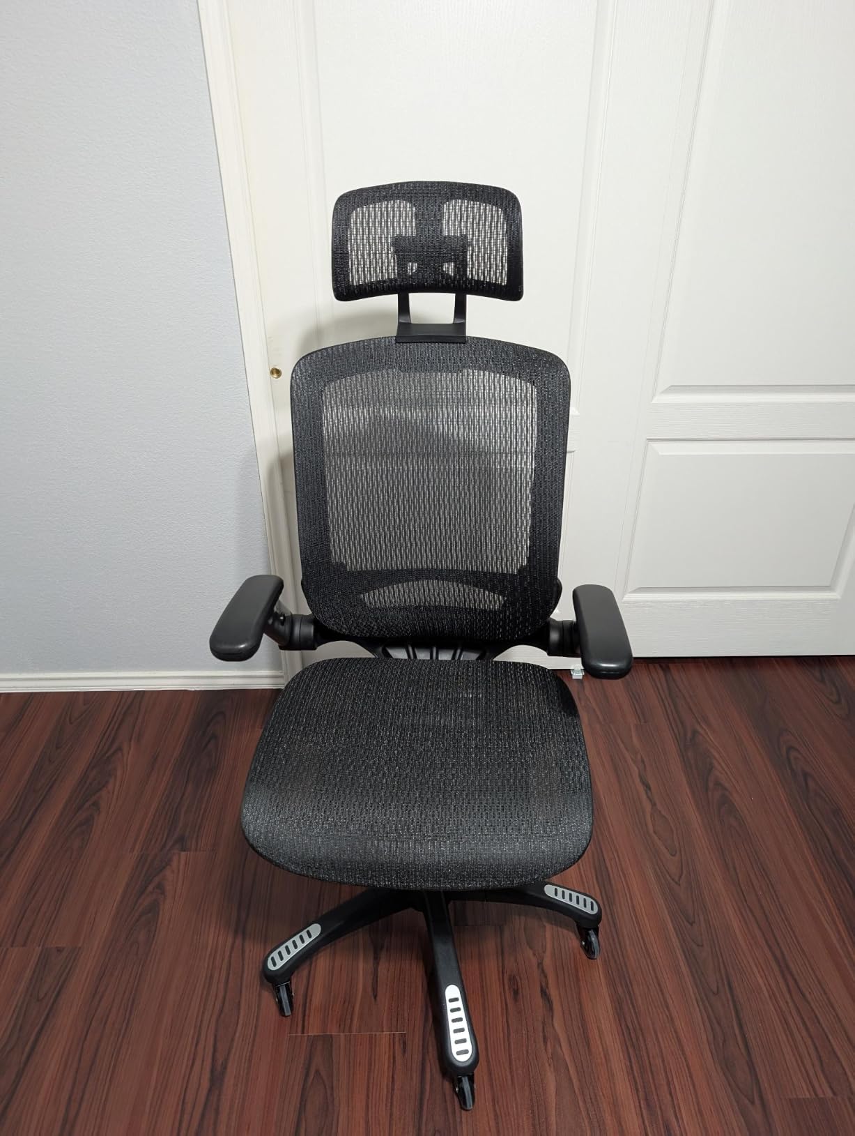 GABRYLLY Ergonomic Office Chair, High Back Home Desk Chair with Headrest, Flip-Up Arms, 90-120° Tilt Lock and Wide Cushion, Big and Tall Mesh Chairs for Man Woman, Black Task Chair customer photo 1