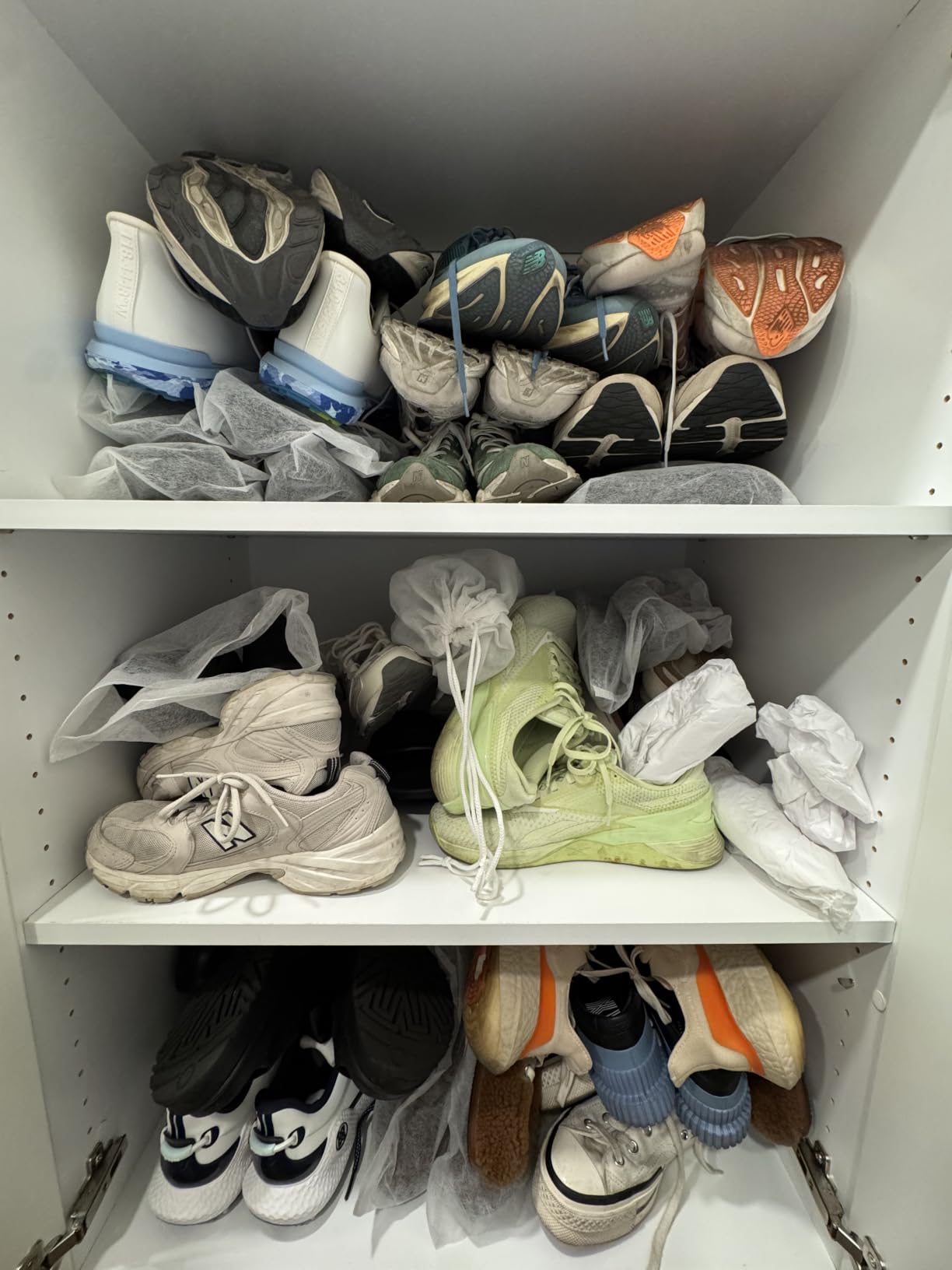 Neprock Shoe Slots Organizer, 20 Pack Adjustable Shoe Rack Stacker Storage Space Saver, Double Deck Shoe Rack Holder for Closet Organization (White) customer photo 1
