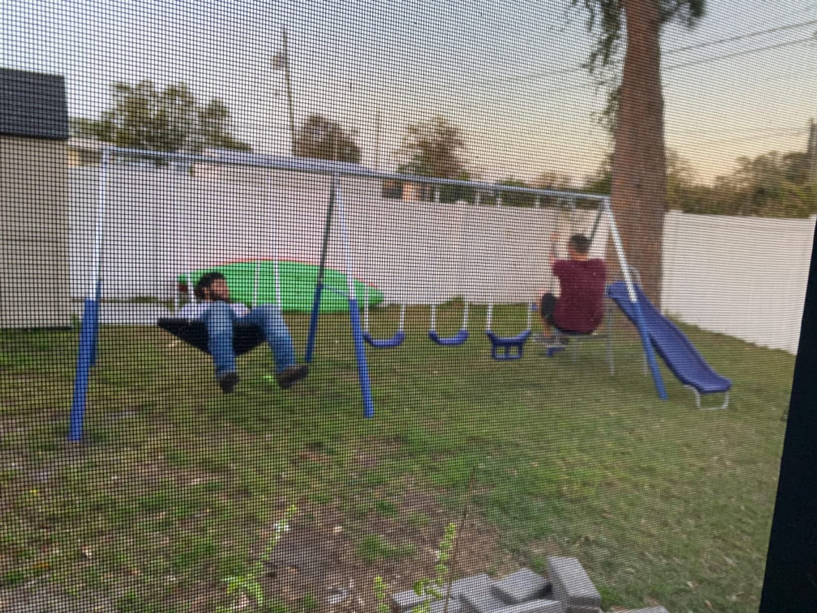 Fun Forever - 8 User Metal Swing Set for Backyard with Slide, 800lbs. Max customer photo 1