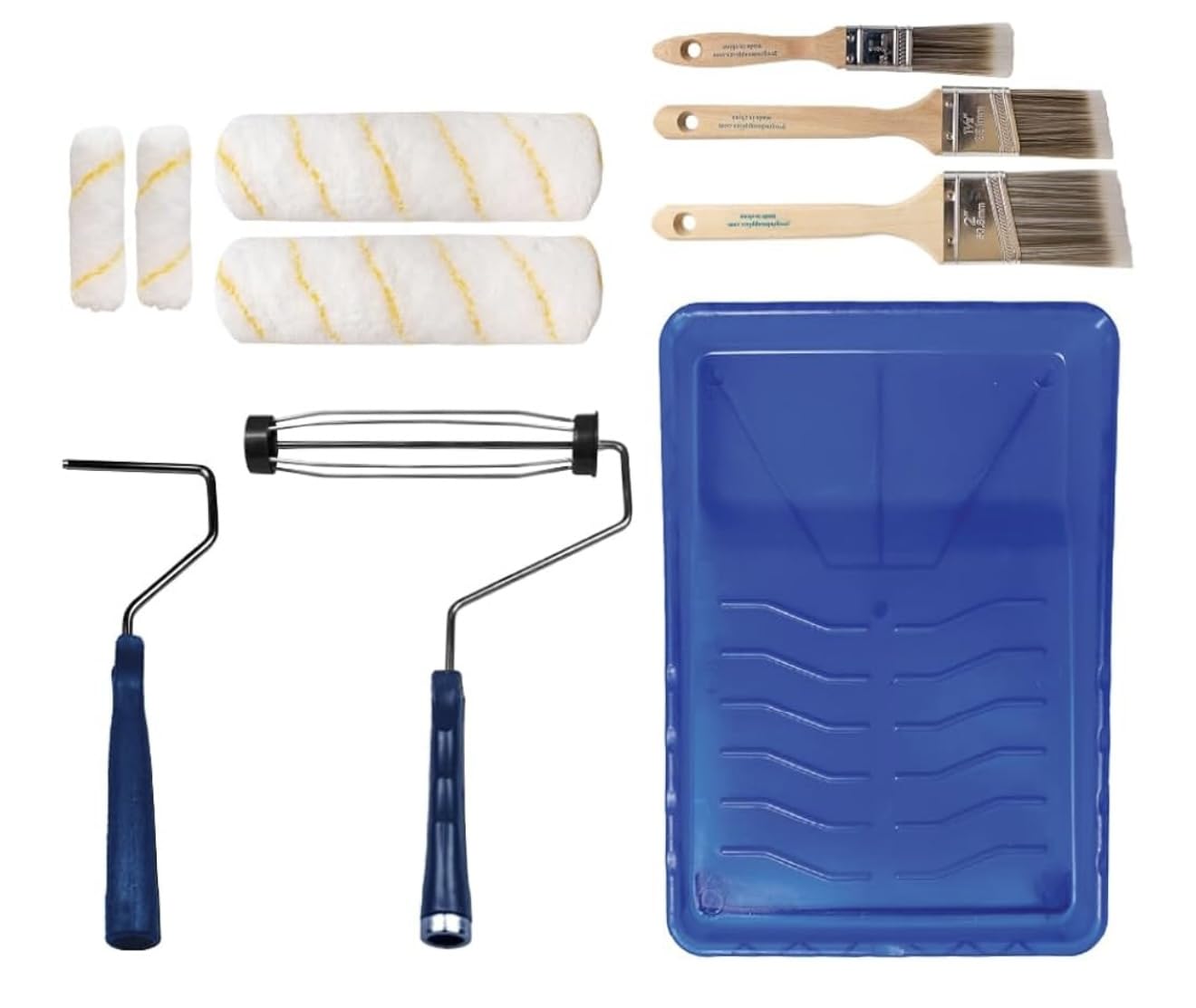 Pro Grade Paint Roller Kit, Paint Brushes, 4