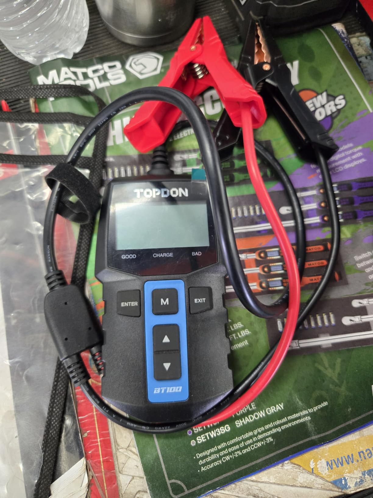 TOPDON BT100 12V Car Battery Tester, Automotive Battery Load Tester customer photo 1