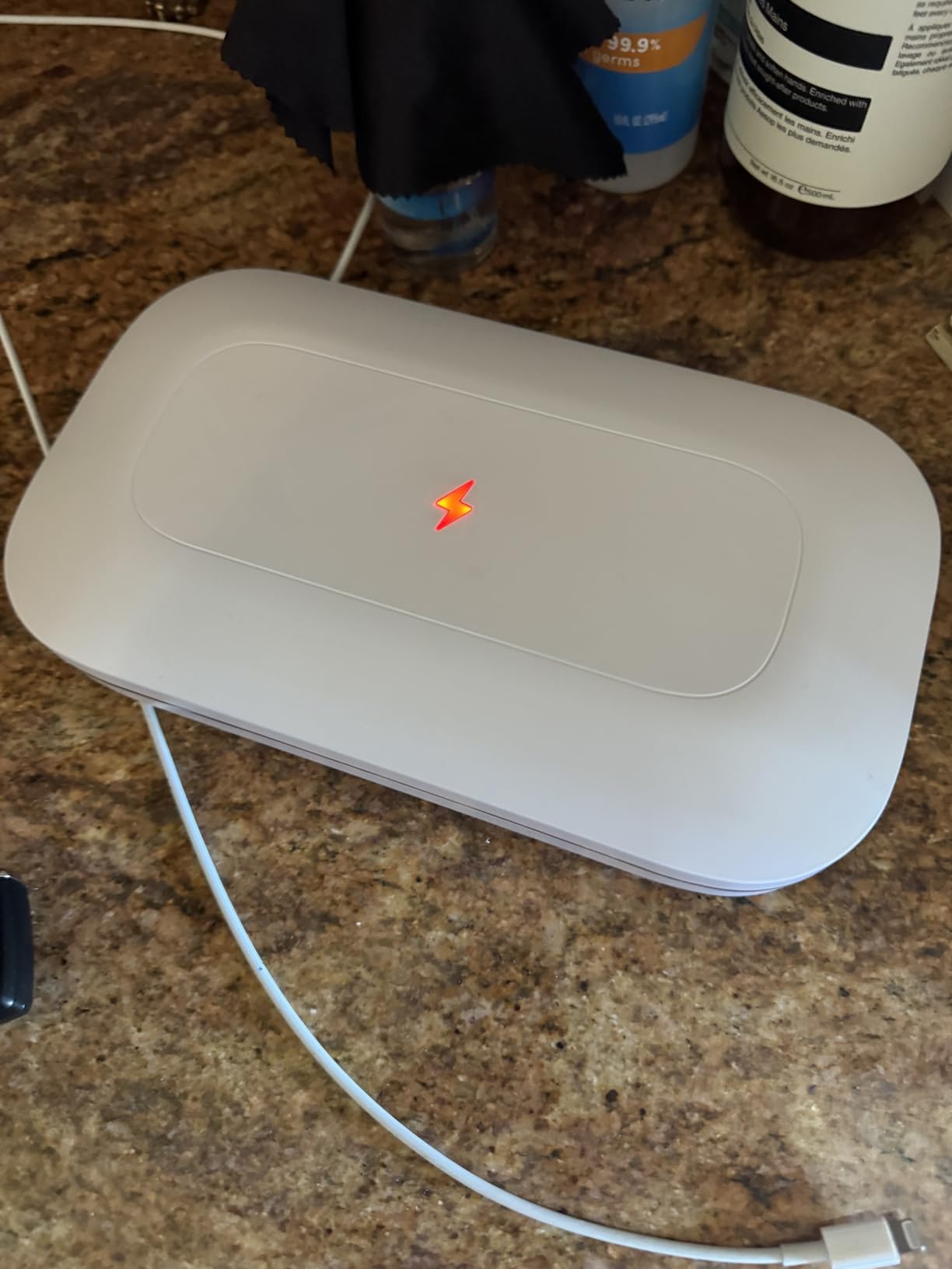PhoneSoap Pro UV Phone Sanitizer & Fast Charger, 5-Min 360° UV-C, White customer photo 1
