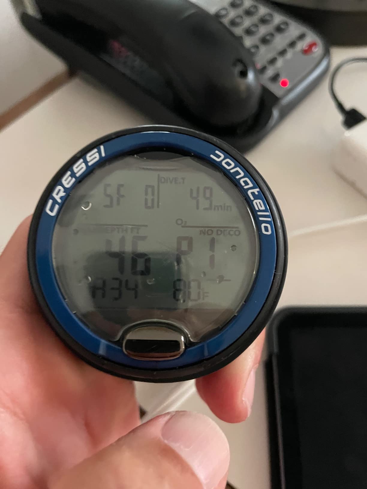 Cressi Donatello Dive Watch, Dive Computer, Single Button, Black/Blue | Freediving Gauge Mode, User-Selectable Deep Stops, Windows & Mac Logs, IR Data Transfer customer photo 1