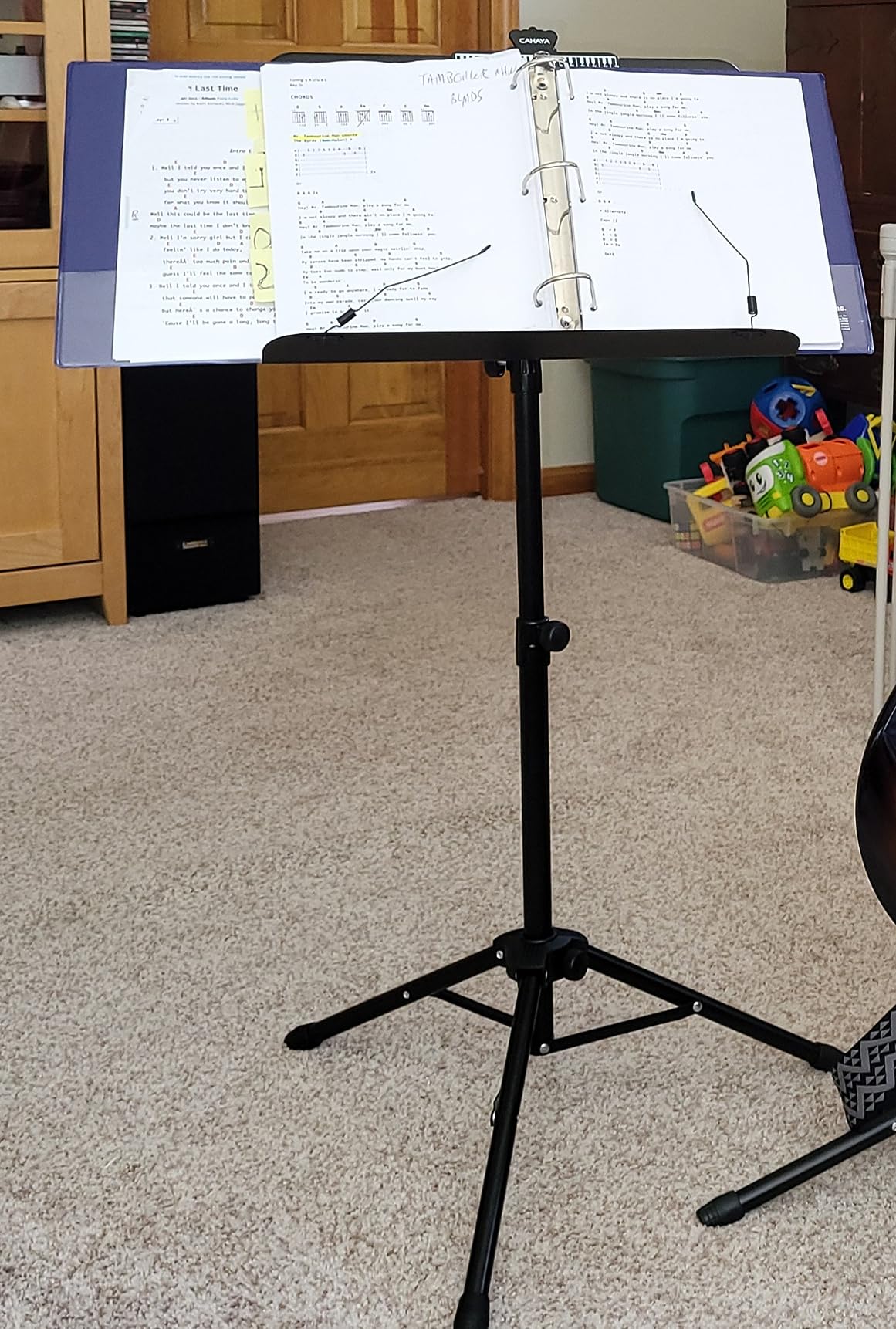 CAHAYA Sheet Music Stand Dual-use Convert to Desktop Stand Adjustable Black customer photo 2