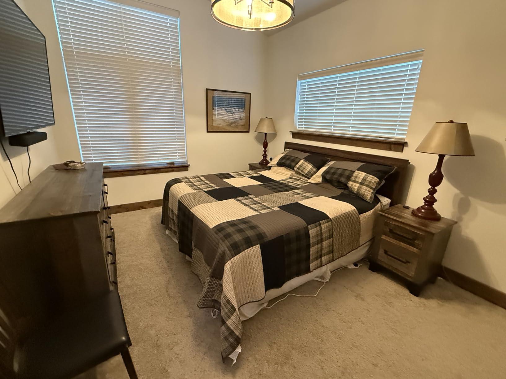 Woolrich Mill Creek Reversible Quilt Set - Cottage Styling Reversed to Solid Color, All Season Lightweight Coverlet, Cozy Bedding Layer, Matching Shams, Oversized King/Cal King, Plaid Green 3 Piece customer photo 2