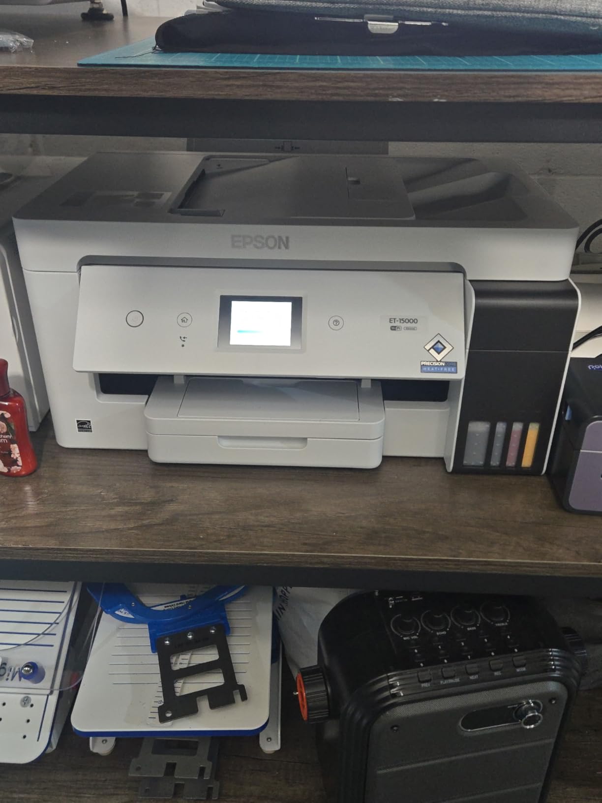 Epson EcoTank ET-15000 Wireless Color All-in-One Supertank Printer with Scanner, Copier, Fax, Ethernet and Printing up to 13 x 19 Inches, White customer photo 1