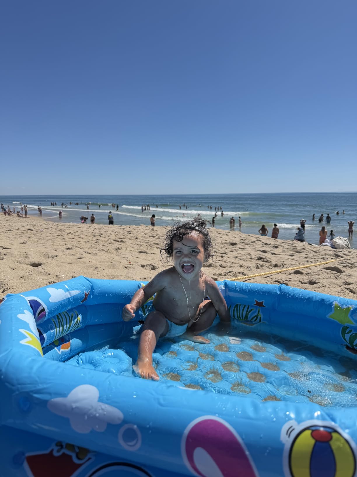 3 Rings Kiddie Pool for Toddler, 48”X12”,Kids Swimming Pool, Inflatable Baby Ball Pit Pool, Small Infant Pool (Blue) customer photo 1