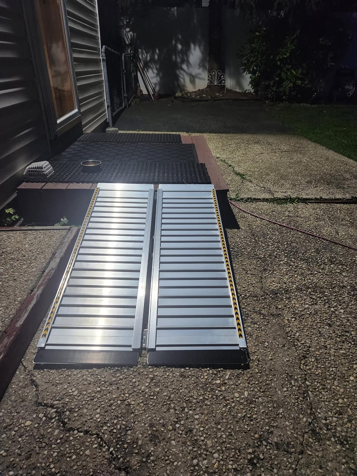 4FT Portable Wheelchair Ramp for Home Steps, Threshold Ramps for Doorways | 800 Lbs Capacity, Non-Slip Surface, Aluminum, Folding, with Handle, for Entry Curbs, for Mobility Scooters Power Wheelchair customer photo 1